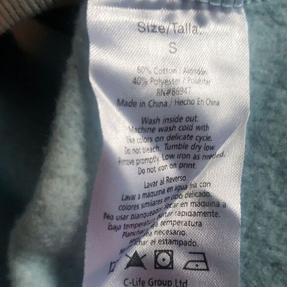 Pink Floyd Women's Small Blue Tie-Dye Sweatshirt - Picture 7 of 7